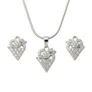 Flutter Heart Pendant Set