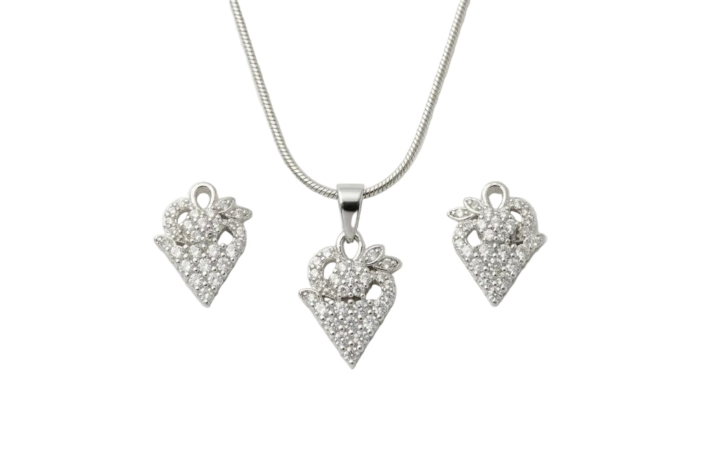 Flutter Heart Pendant Set