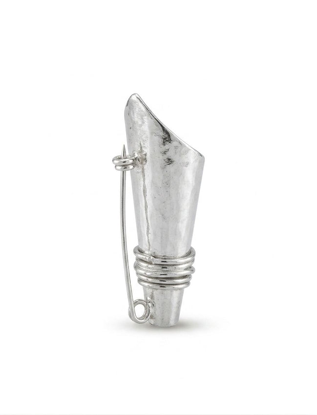 Silver Hand-Made Blossom Brooch.