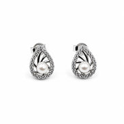 Pearl Teardrop Stud Earrings