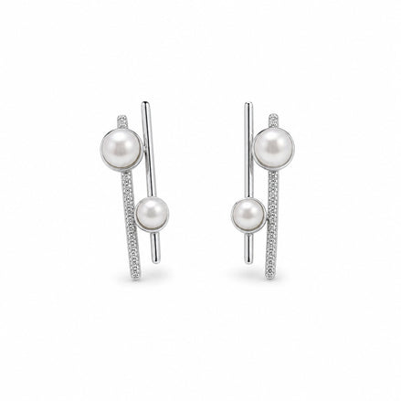 Nova Pearl Linear Earrings