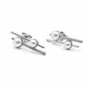 Nova Pearl Linear Earrings