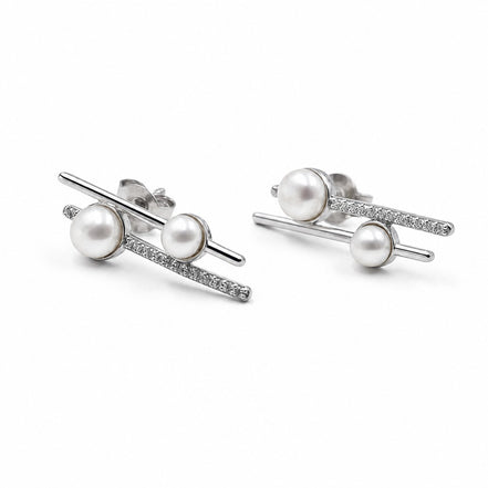 Nova Pearl Linear Earrings