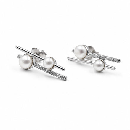 Nova Pearl Linear Earrings