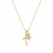 Bow Solitaire Necklace