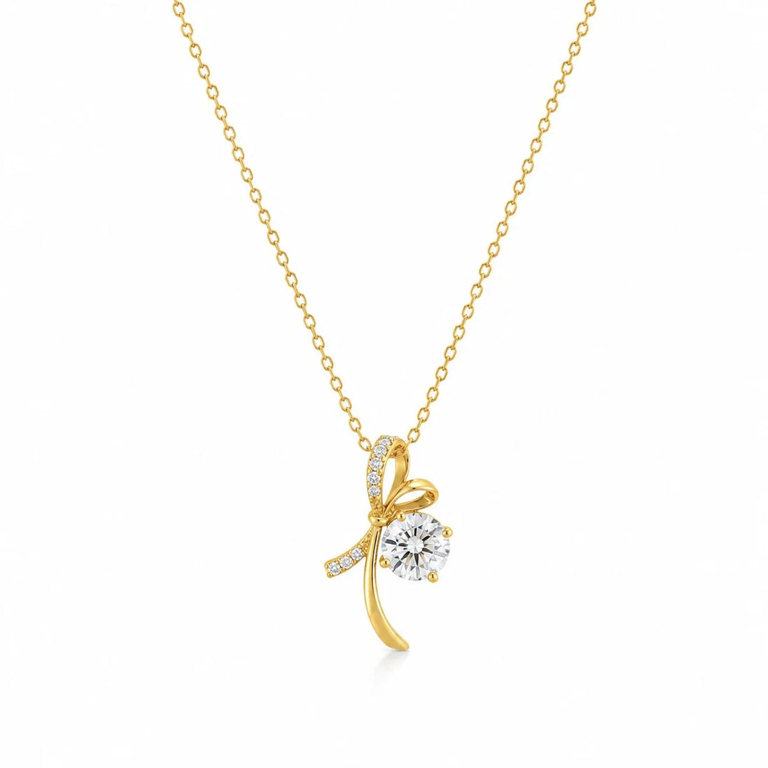 Bow Solitaire Necklace