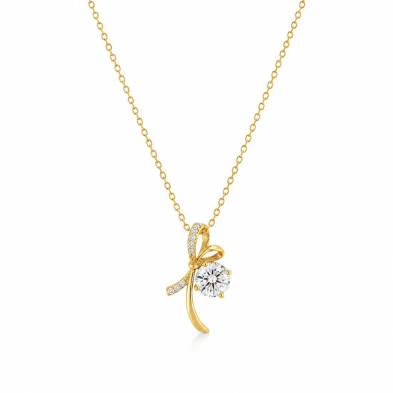 Bow Solitaire Necklace