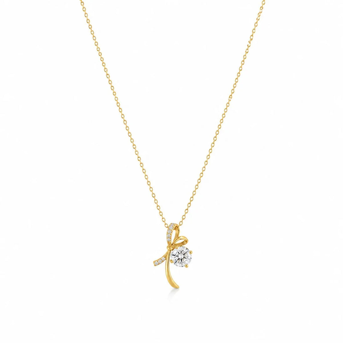 Bow Solitaire Necklace