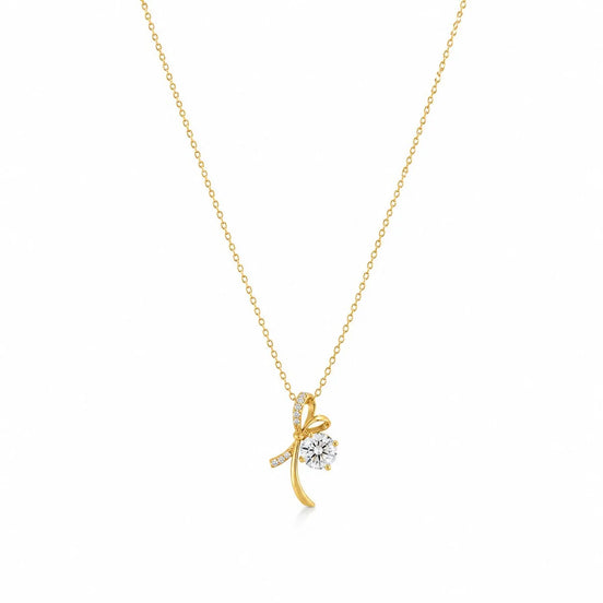 Bow Solitaire Necklace
