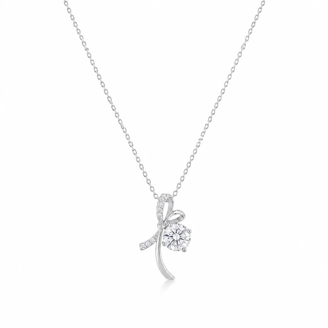Bow Solitaire Necklace