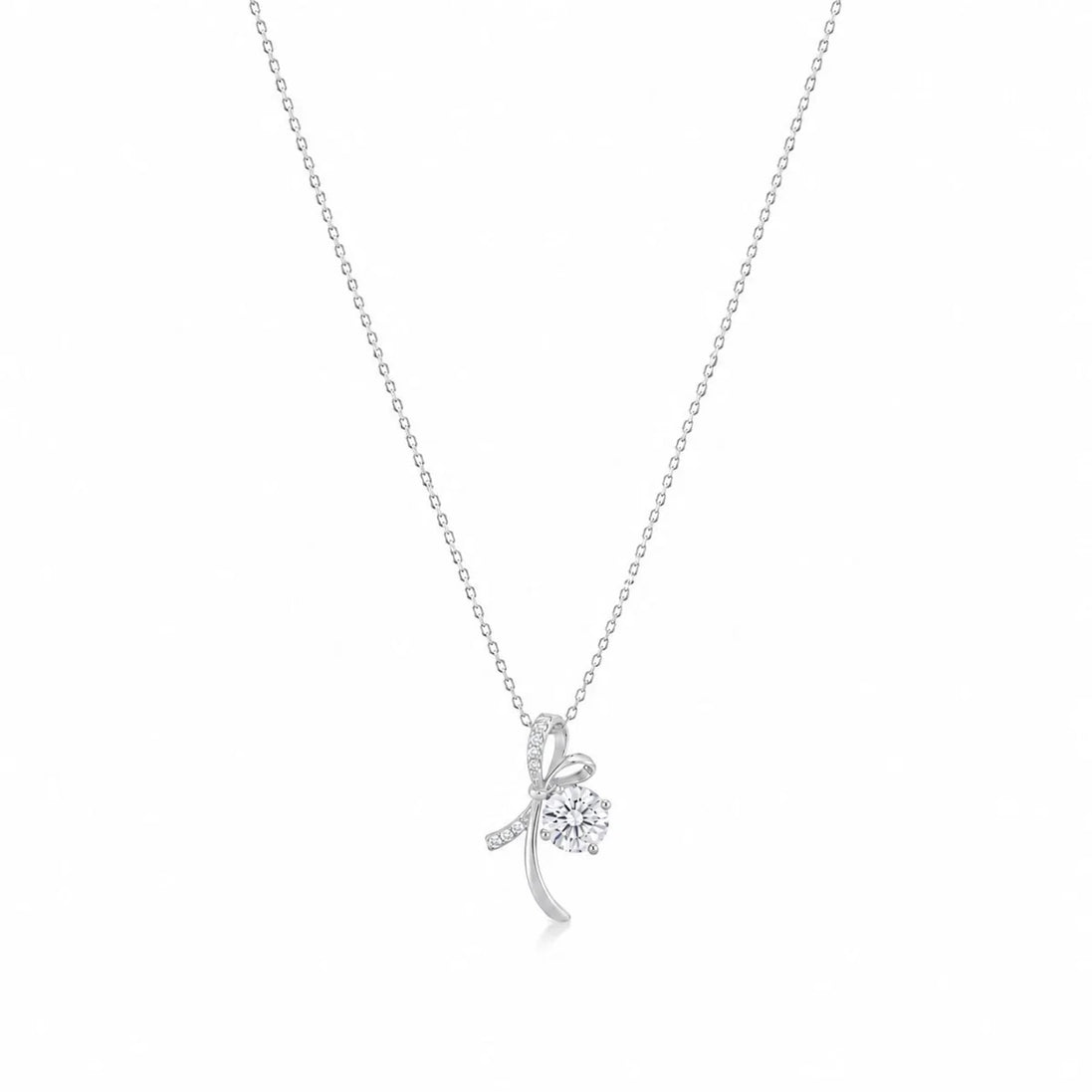 Bow Solitaire Necklace