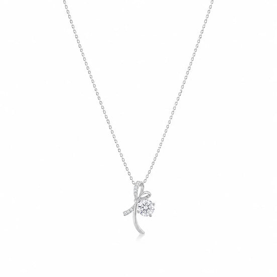Bow Solitaire Necklace