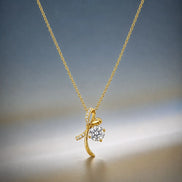 Bow Solitaire Necklace