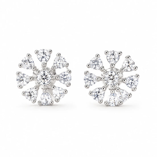 Frost Bloom Snowflake Stud Earrings