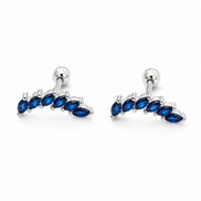 Sapphire Vine Ear Climber Earrings