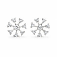 Frost Bloom Snowflake Stud Earrings
