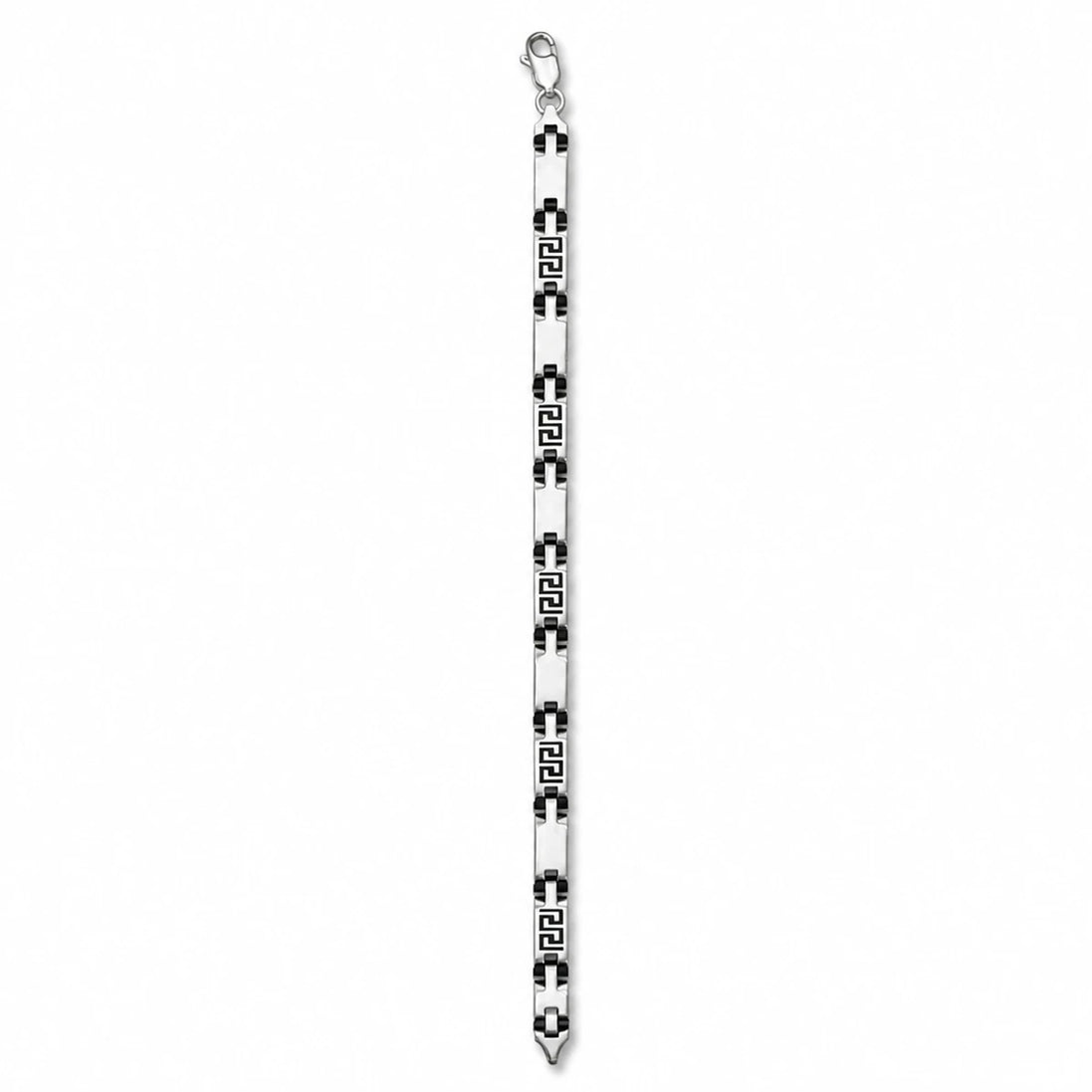 Greek Key Bar Link Bracelet