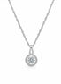 Halo Solitaire Pendant Necklace