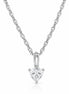 Heart Solitaire Pendant Necklace