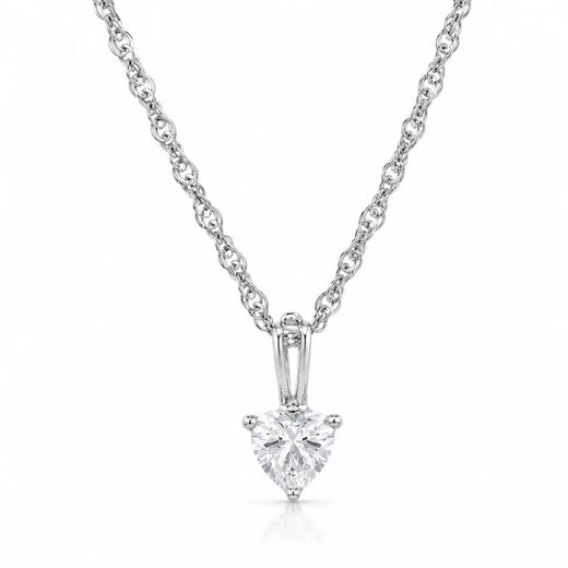 Heart Solitaire Pendant Necklace