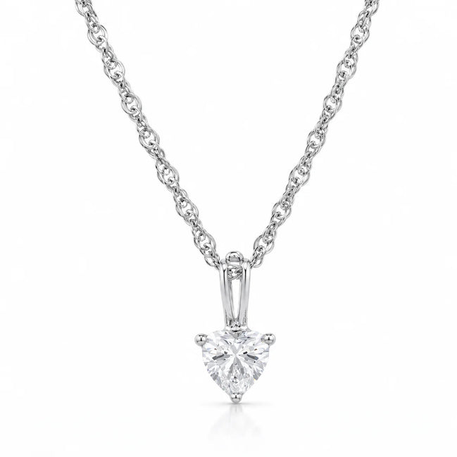 Heart Solitaire Pendant Necklace