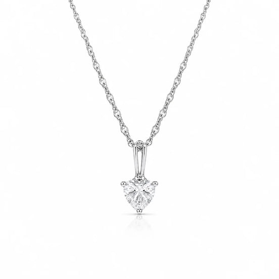 Heart Solitaire Pendant Necklace
