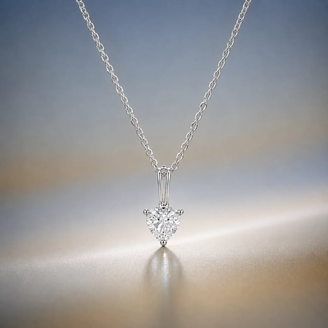 Heart Solitaire Pendant Necklace