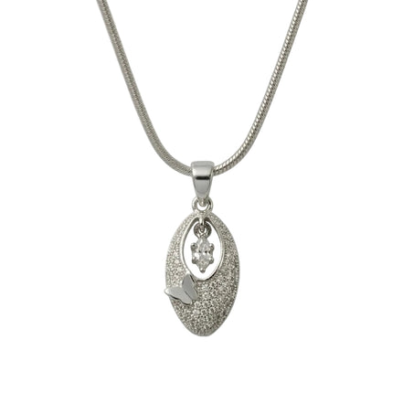 Crystal Leaf Pendant Set