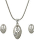 Crystal Leaf Pendant Set