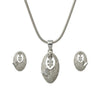 Crystal Leaf Pendant Set