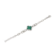 Emerald Clover Charm Bracelet