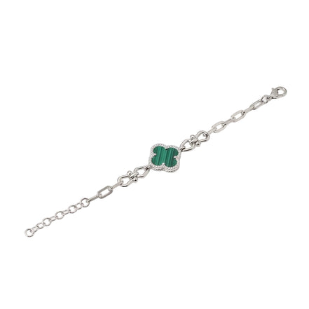 Emerald Clover Charm Bracelet