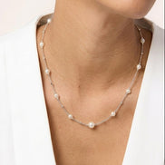 Silver Luna Pearl Necklace