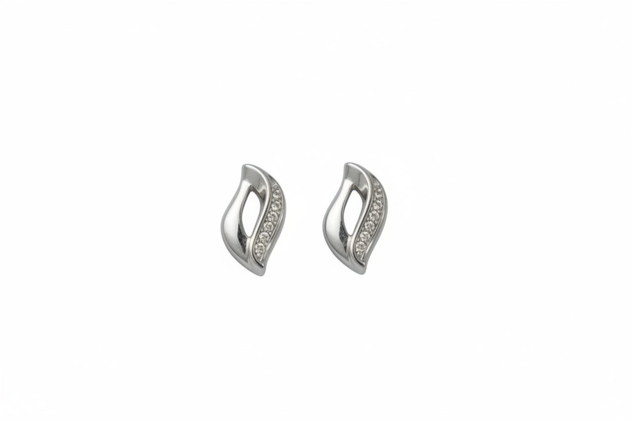 Silver Leaf Pendant Set