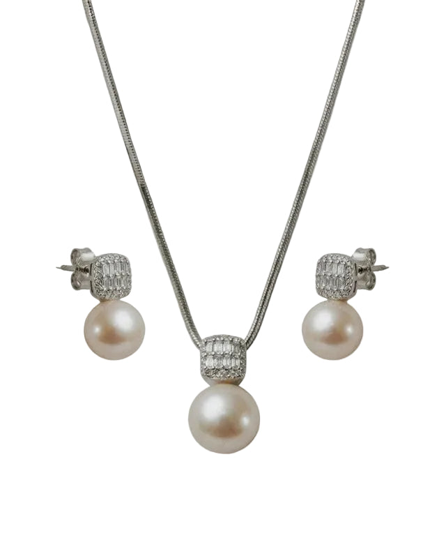 Silver 5.8Classic Pearl Drop Set