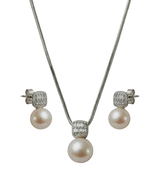 Silver 5.8Classic Pearl Drop Set
