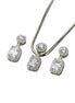 Silver Classic Solitaire Pendant Set