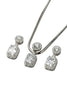 Silver Classic Solitaire Pendant Set