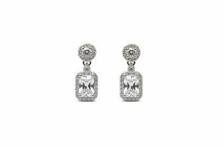 Silver Classic Solitaire Pendant Set