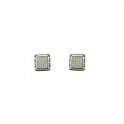 Silver Radiant Square Pendant Set