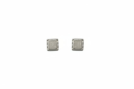 Silver Radiant Square Pendant Set