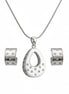 Silver Luna Drop Pendant Set