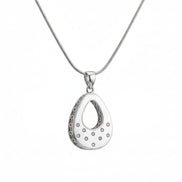 Silver Luna Drop Pendant Set