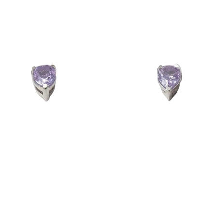 Silver Lavender Teardrop Pendant Set