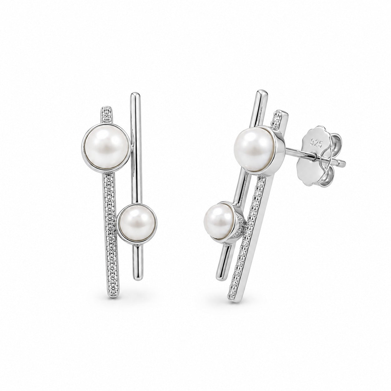 Nova Pearl Linear Earrings