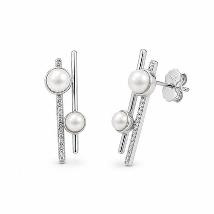 Nova Pearl Linear Earrings