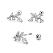 Luna Vine Screw Back Studs