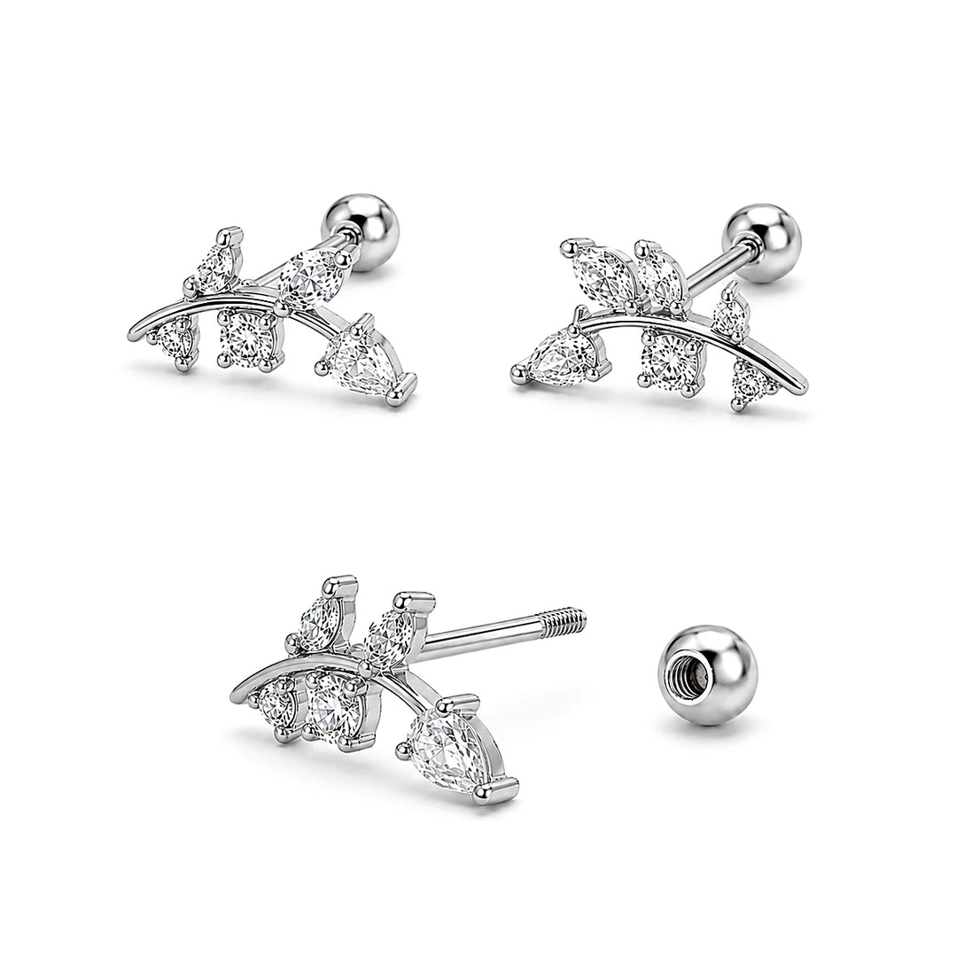 Luna Vine Screw Back Studs