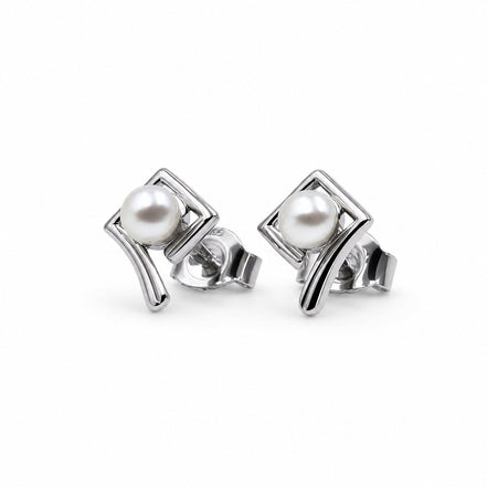 Pearl Prism Stud Earrings