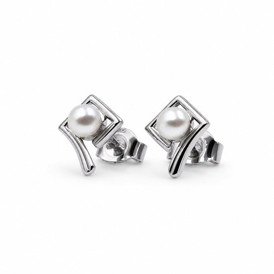 Pearl Prism Stud Earrings